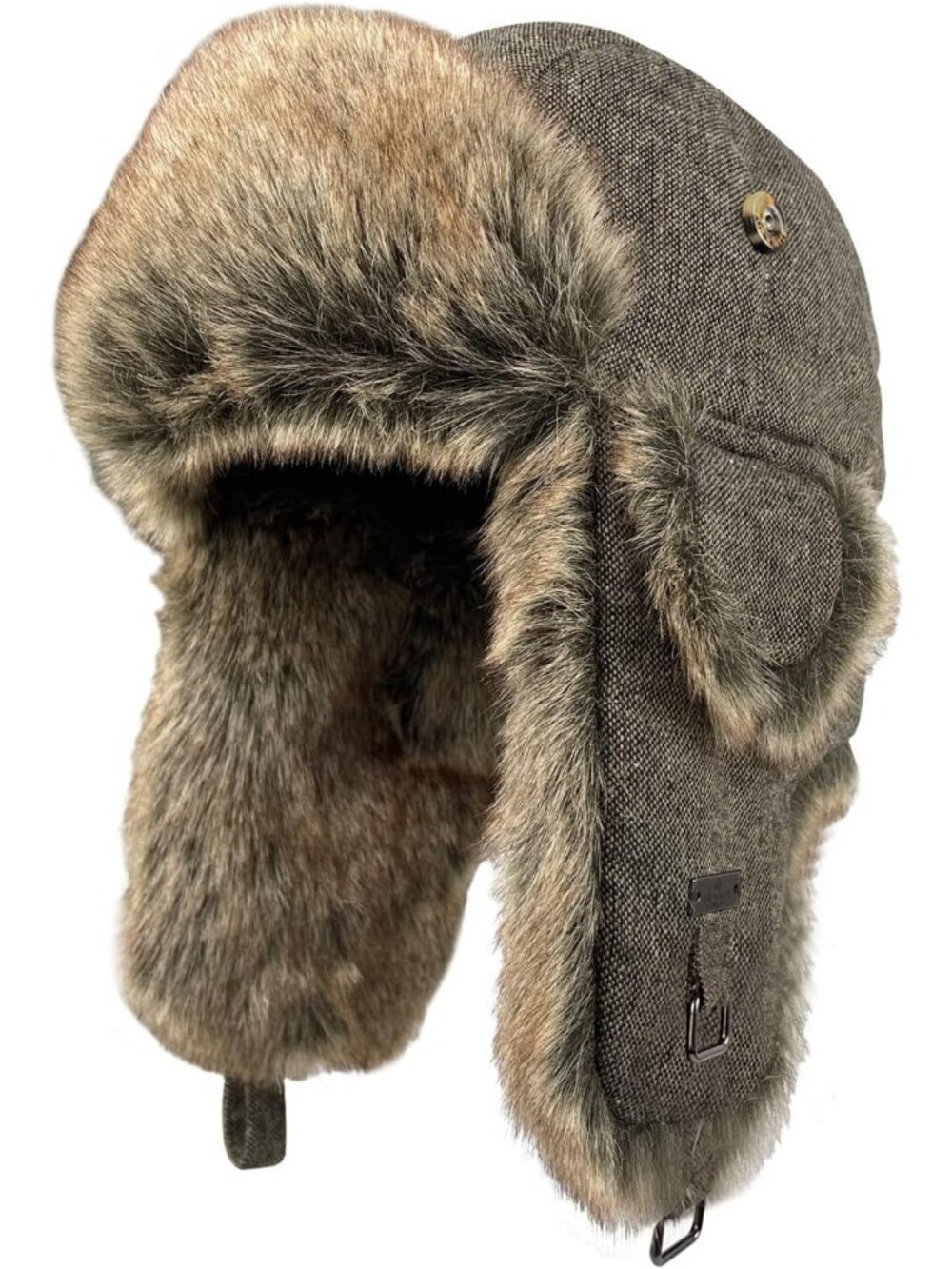 Cozy Faux Fur Winter Trapper Hat with Ear Flaps - Unisex Ski Aviator Style